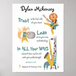 Baptism gift for boy, gift for godson poster