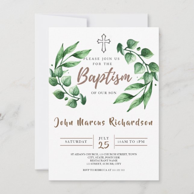 Baptism invitation (Front)
