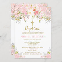 Baptism Invitation, Christening, Dedication