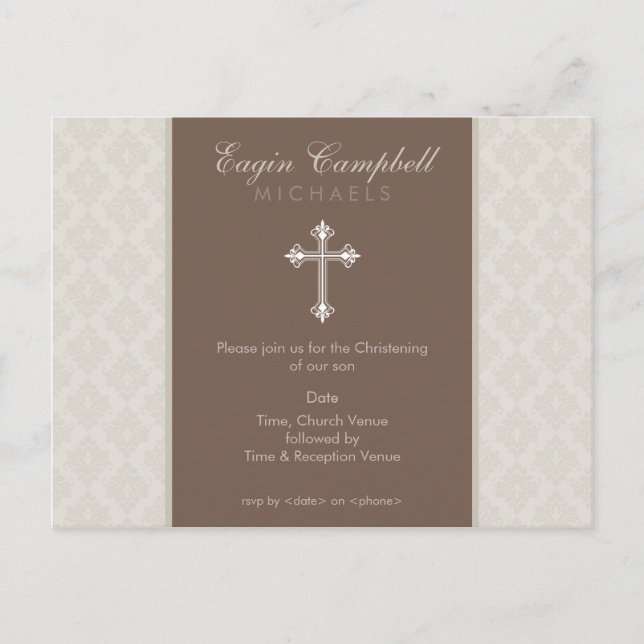 BAPTISM INVITATION :: oh si beau 1 (Devant)