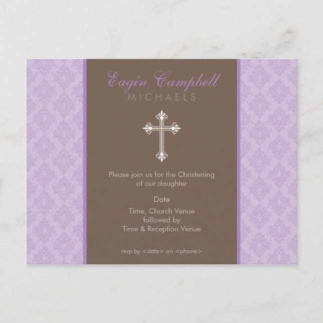 BAPTISM INVITATION :: oh si beau 7 (Devant)