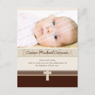 BAPTISM INVITATION :: pure 7 Postcard