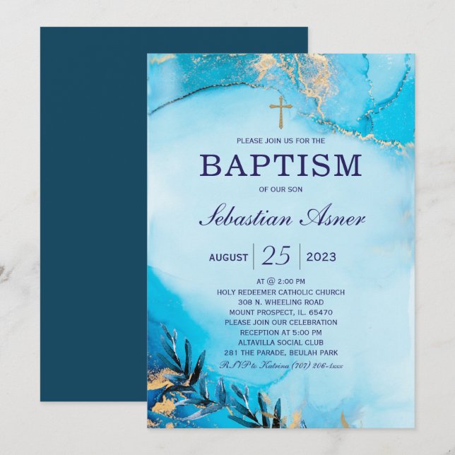 Baptism Invitation Template (Front/Back)