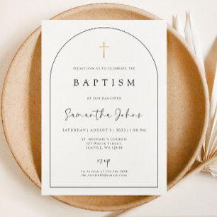 Baptism Invitation Template, Editable Baptism Invi