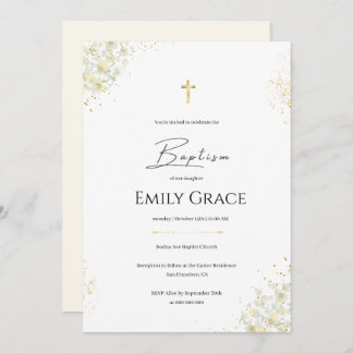 Baptism Invitation Template Invite Christening