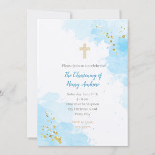 Baptism Invitations - Christening Invitation Boys