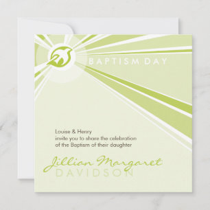 BAPTISM INVITATIONS :: colombe moderne 7SQ