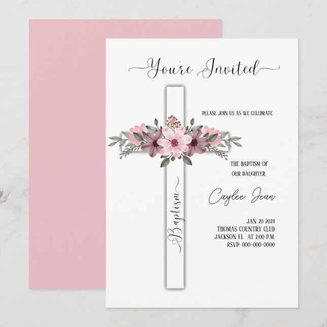 Baptism Invite  (Front/Back)