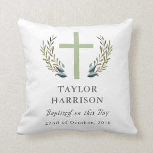 Baptism Keepsake Throw Pillow