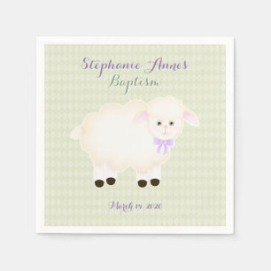 Baptism Lamb Napkin