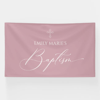 Baptism Mauve banner backdrop