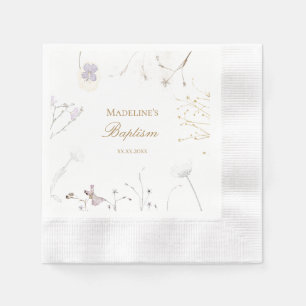 Baptism meadow flowers napkin