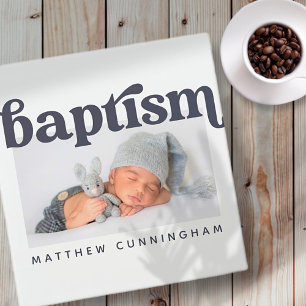 Baptism Modern Bold Simple Custom Photo Binder