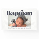 Baptism Modern Bold Simple  Photo Thank You