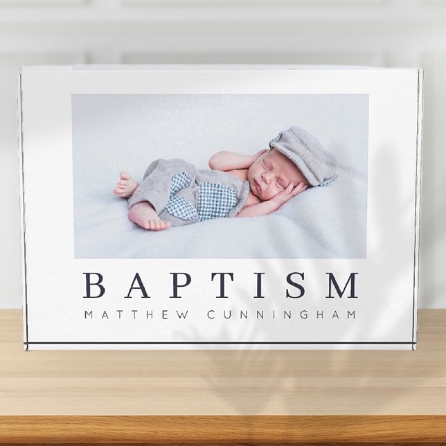 Baptism Modern Minimalist Custom Photo (Creator Uploaded)