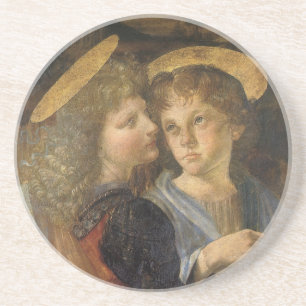 Baptism of Christ Angels by Leonardo da Vinci Coaster