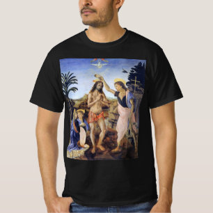 Baptism of Christ by Verrocchio, Leonardo da Vinci T-Shirt