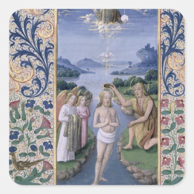 Baptism of Christ Square Sticker (Front)