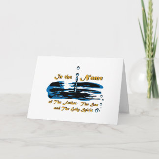 Baptism of Father, Son, and Holy Spirit Card
