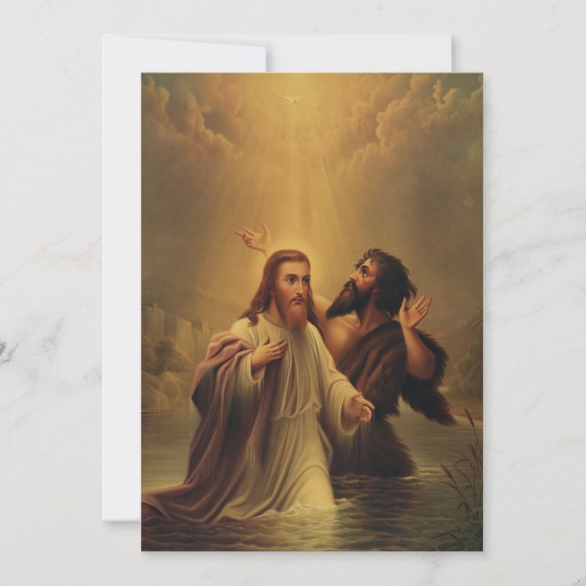 Baptism of Jesus Christ Holiday Card (Front)