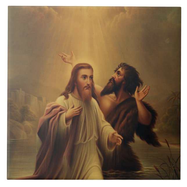 Baptism of Jesus Christ Tile (Front)