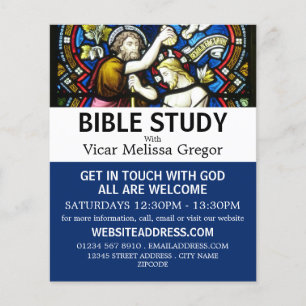 Baptism of Jesus, Christian Bible Class Advert Flyer
