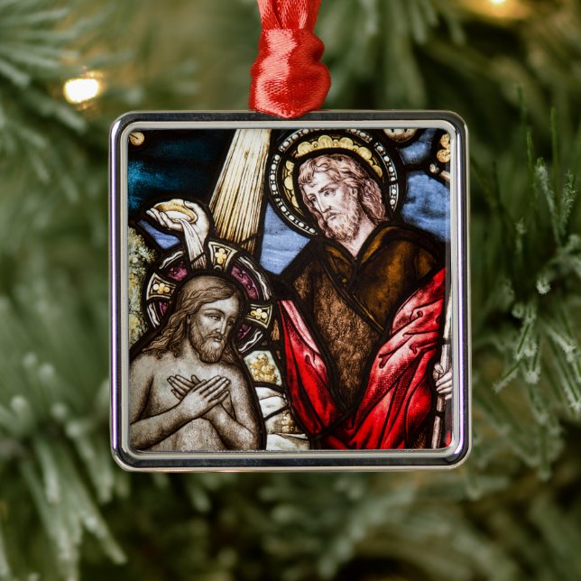 Baptism of Jesus Metal Ornament (Tree)