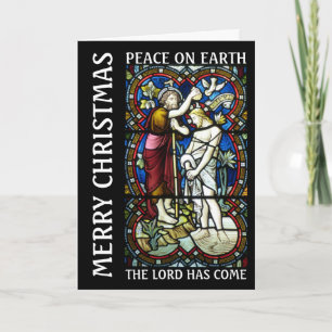 Baptism of Jesus, Stained Glass Christmas Greeting Card