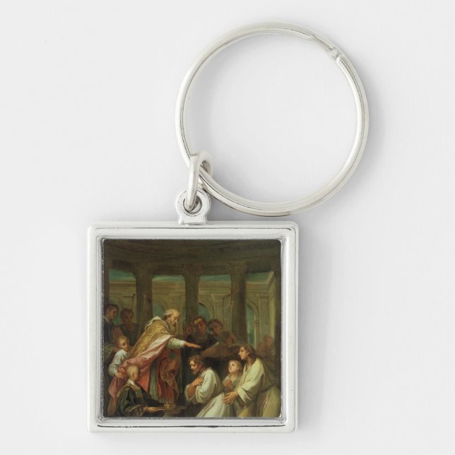 Baptism of St. Augustine Keychain (Front)
