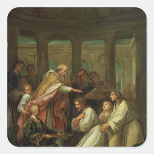 Baptism of St. Augustine Square Sticker