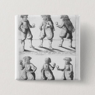 Baptism of the Tupinambras Tribe 2 Inch Square Button