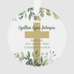 Baptism Ornament with Bible Verse