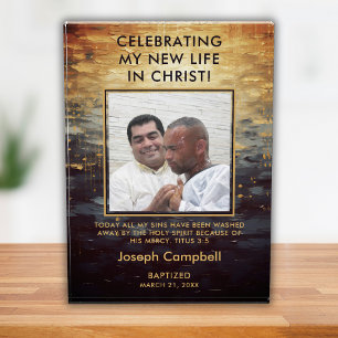 Baptism Photo Keepsake Gift Christian Modern Man