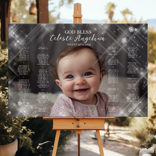 Baptism photo seating chart elegant seating plan