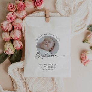 Baptism Photo Thank You Favour Bag