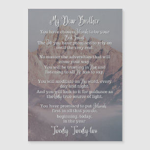 Baptism Poem   Magnetic Card   JW   Mountains