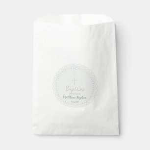 Baptism Rosary on Powdered Blue Favour Bag