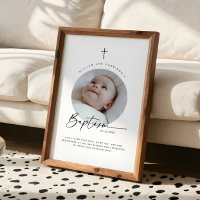 Baptism Round Photo Keepsake