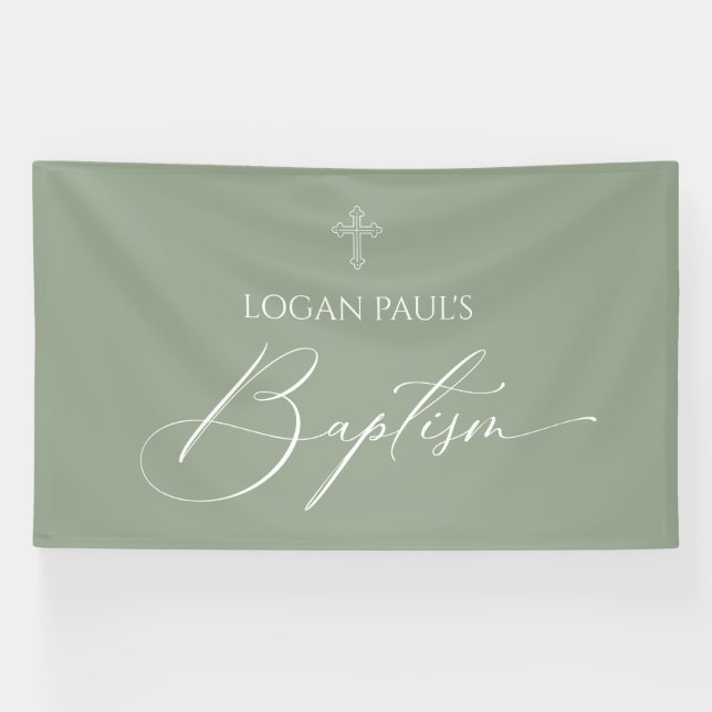 Baptism Sage banner backdrop (Horizontal)