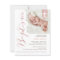 Baptism Script Shiny Blush Photo Invitation