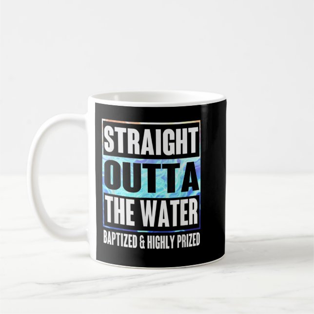 Baptism Shirt Adults Kids Funny Outta Water Tee Gi Coffee Mug (Left)