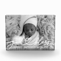 Baptism Simple Elegant Modern Heart Baby