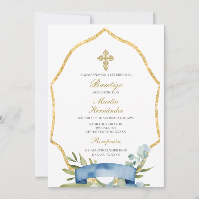 Baptism Spanish Invitation (Front)