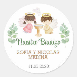 Baptism Stickers Girl Boy Bautizo Spanish Español