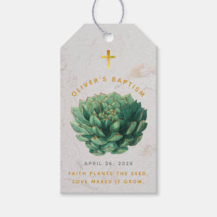 Baptism Succulent Faith Plants The Seed Elegant G Gift Tags