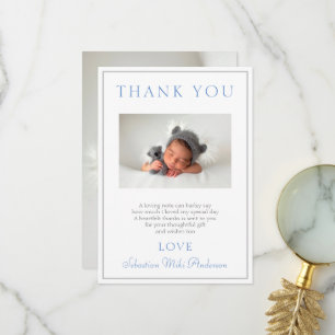 Baptism Thank you Card Blue Boy