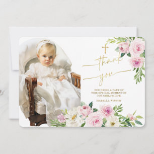 Baptism Thank You Photo Card