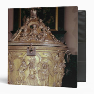 Baptismal font showing binder