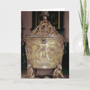 Baptismal font showing card