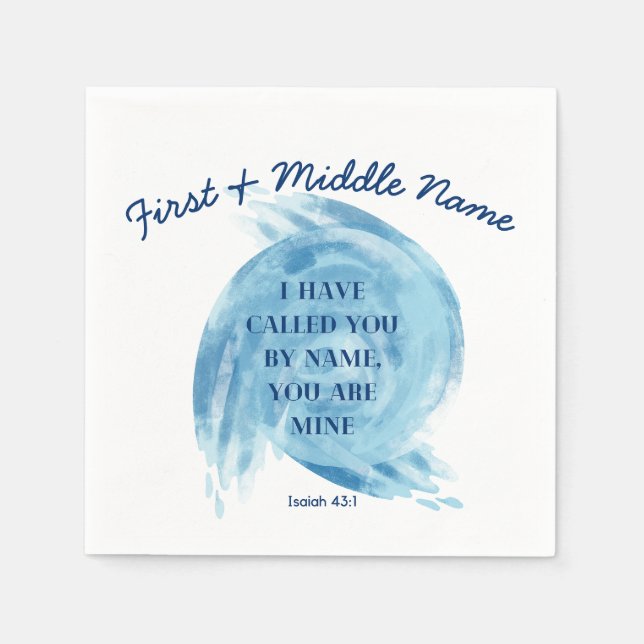 Baptismal Water Napkin (Front)